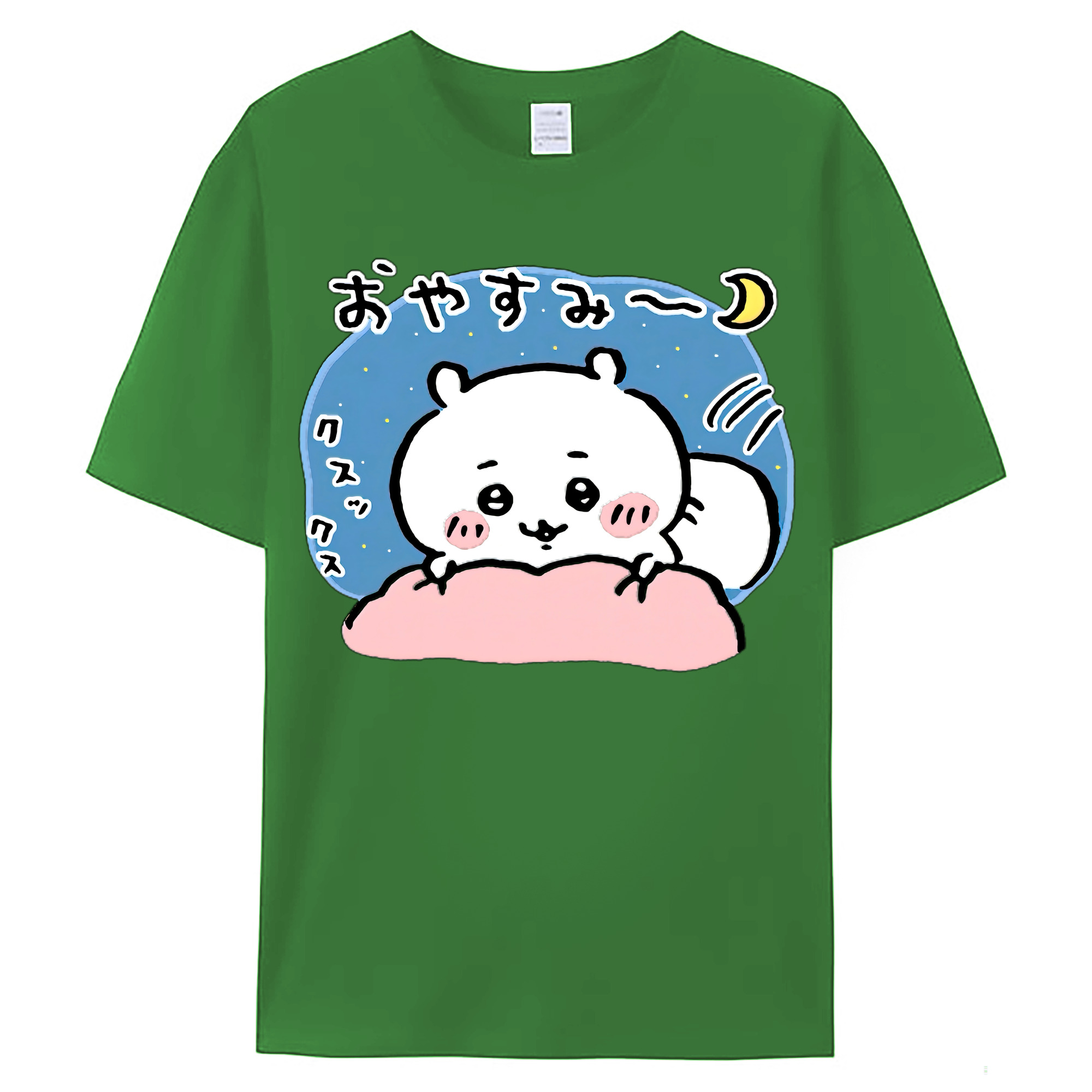 （画像用） ちいかわ ちいかわ Chii-kawa chiikawa レディースカジュアルプリントTシャツ（綿100％）